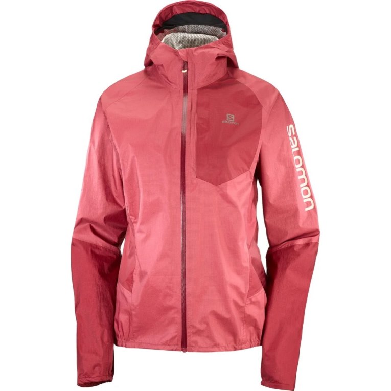 Red Salomon Bonatti Waterproof Women's Shell Jackets | IE SX9716